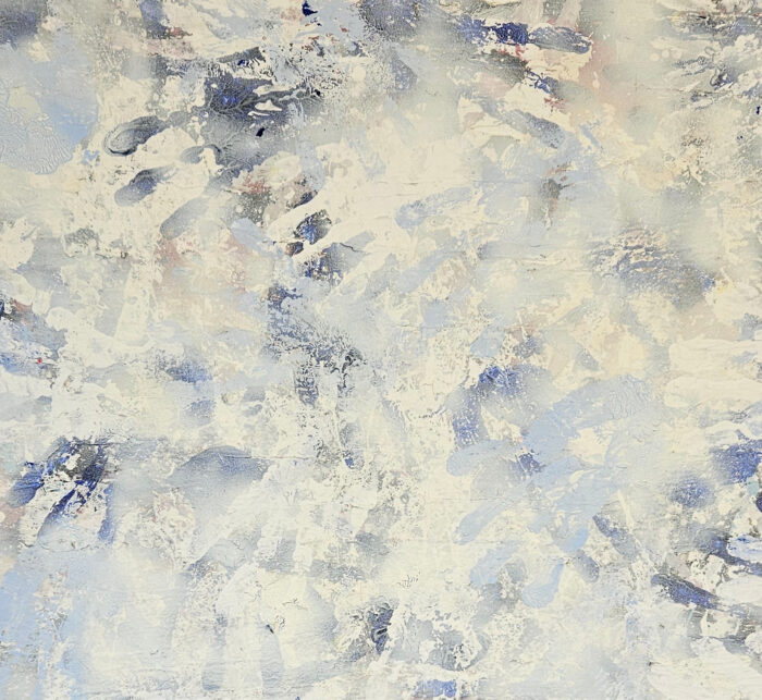 Traces de main peinture acrylique sur toile 100x100cm – Image 3