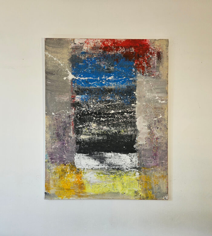 Fenêtre sur azur peinture acrylique sur toile 116x89cm – Image 2