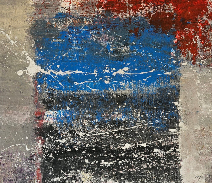 Fenêtre sur azur peinture acrylique sur toile 116x89cm – Image 3