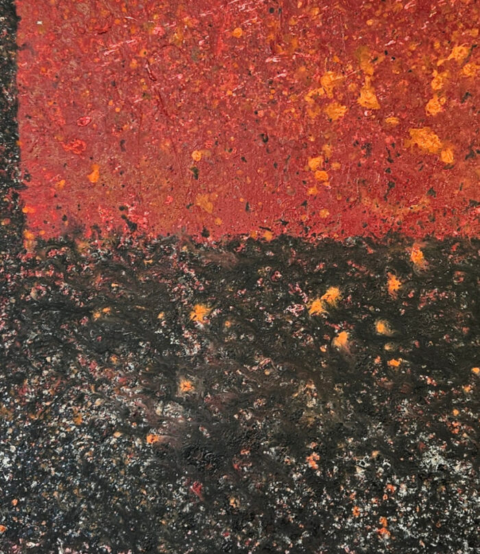 Duo rouge et noir peinture acrylique sur toile 116x89cm – Image 3