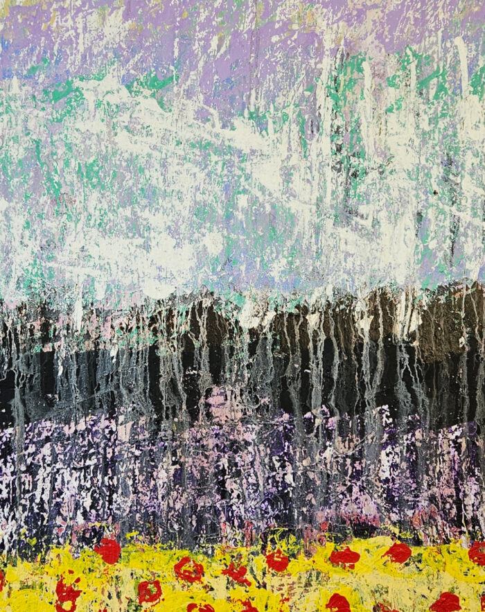 Champs de coquelicots : acrylique sur toile 116x89cm – Image 3