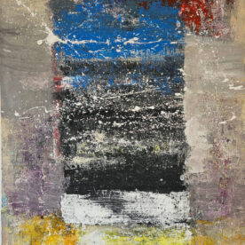 Fenêtre sur azur peinture acrylique sur toile 116x89cm