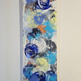 Fleurs n°12 peinture acrylique sur toile 40x120cm
