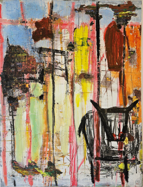 Corrida abstraction, acrylique sur toile 116x89cm