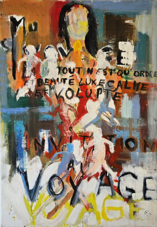 Luxe calme et volupté abstraction, acrylique sur toile 116x89cm