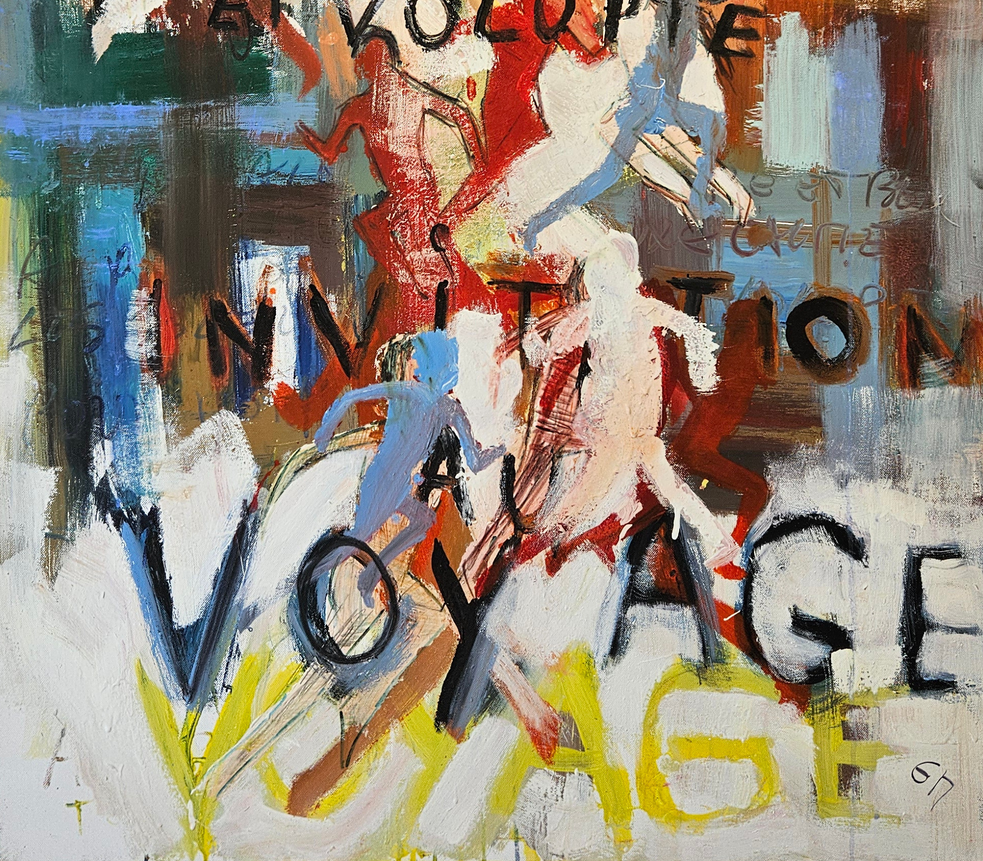 Luxe calme et volupté abstraction, acrylique sur toile 116x89cm – Image 4