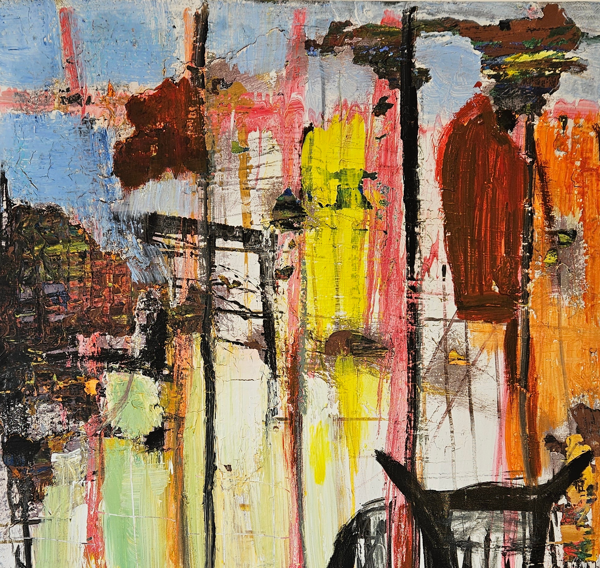 Corrida abstraction, acrylique sur toile 116x89cm – Image 4