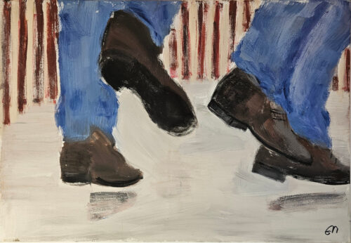 Billy Elliot, acrylique sur toile 116x89cm