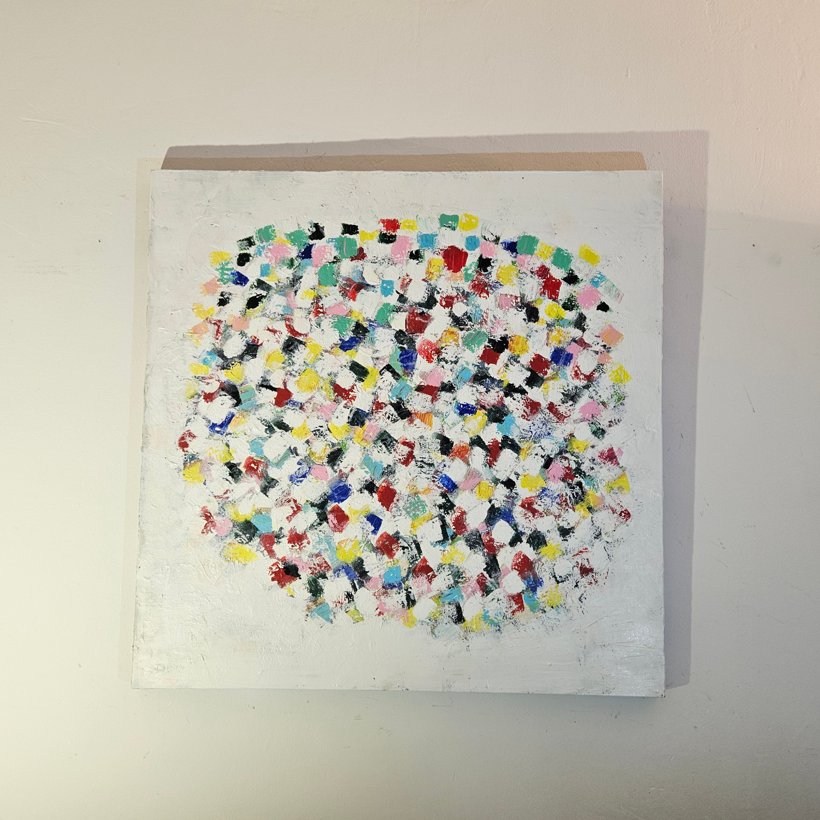 Abstraction explosion de couleurs 3, acrylique sur toile 100x100cm – Image 2