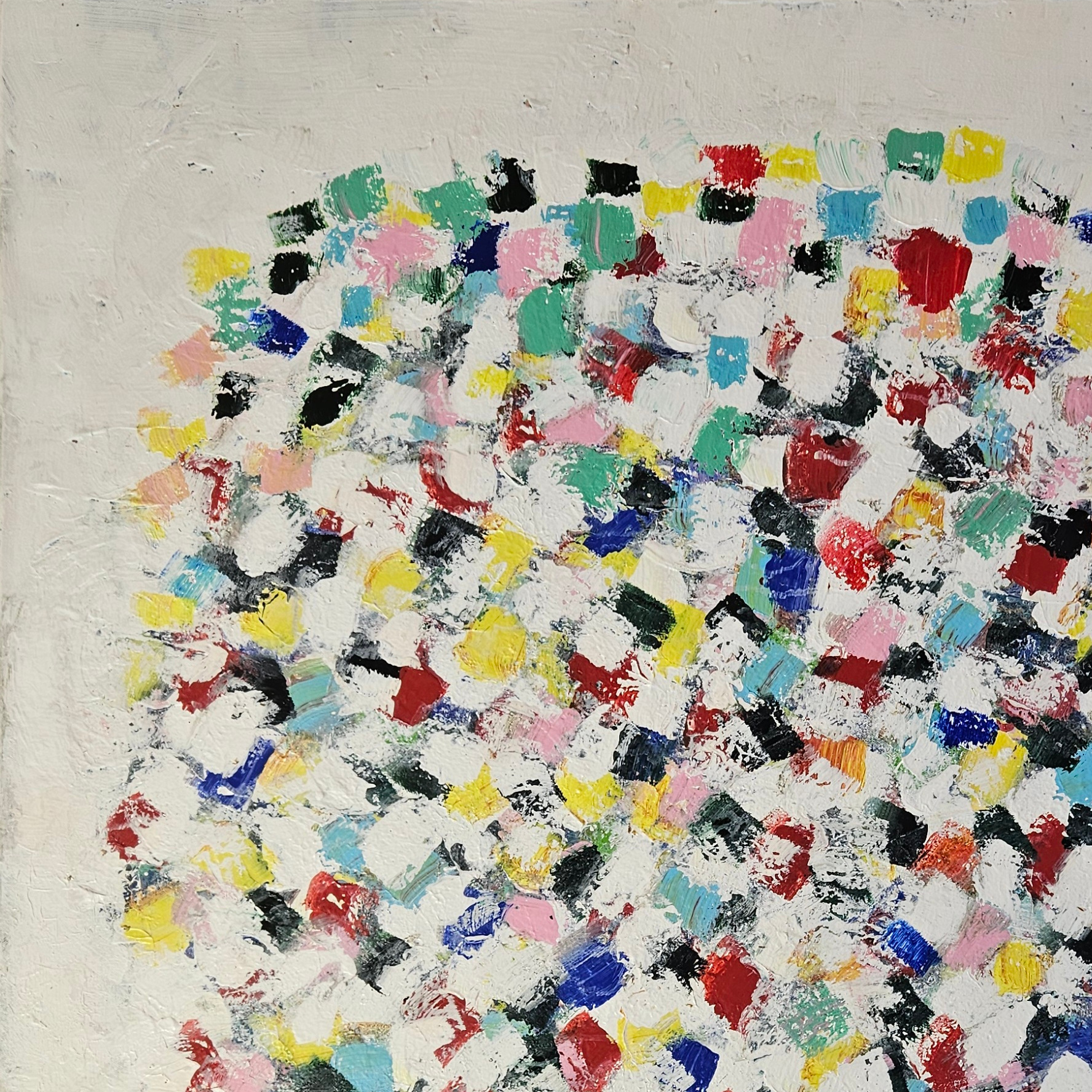 Abstraction explosion de couleurs 3, acrylique sur toile 100x100cm – Image 3