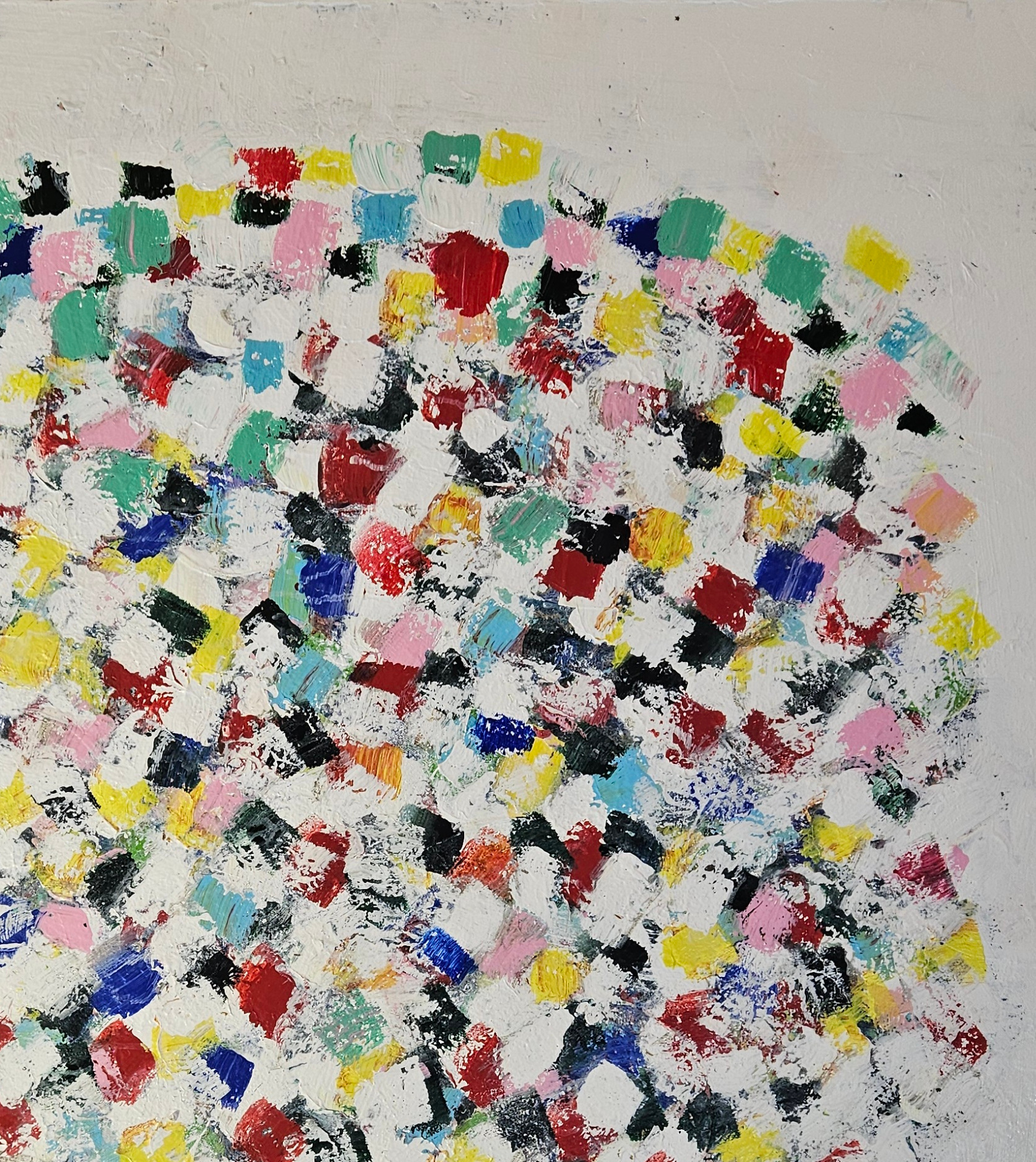 Abstraction explosion de couleurs 3, acrylique sur toile 100x100cm – Image 4