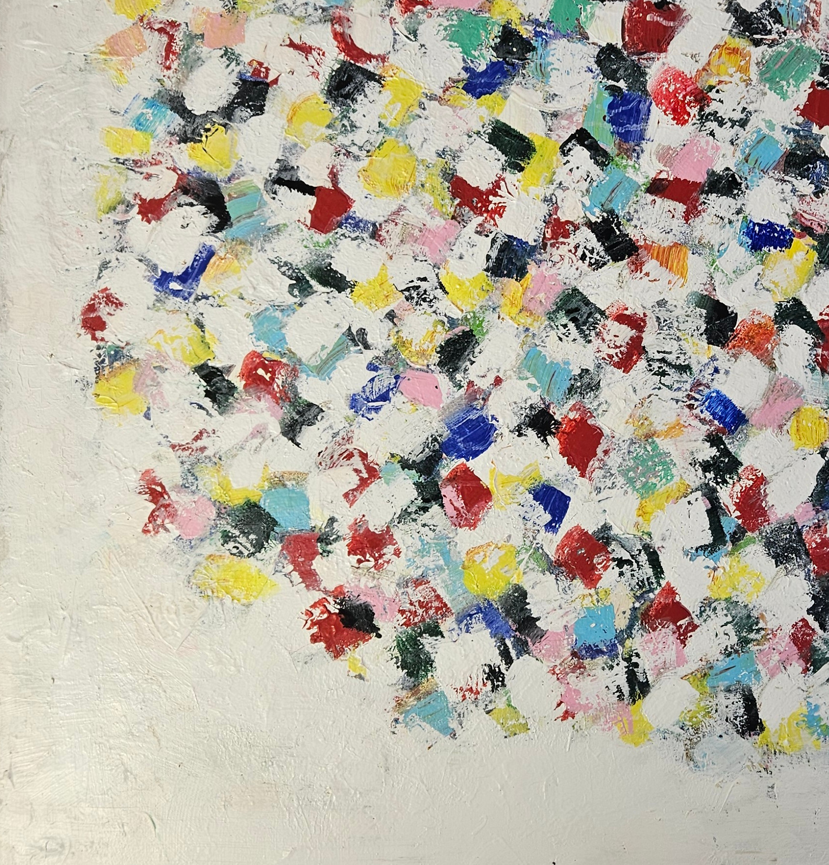 Abstraction explosion de couleurs 3, acrylique sur toile 100x100cm – Image 5