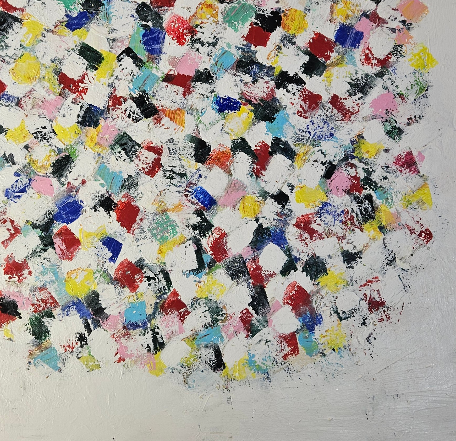 Abstraction explosion de couleurs 3, acrylique sur toile 100x100cm – Image 6