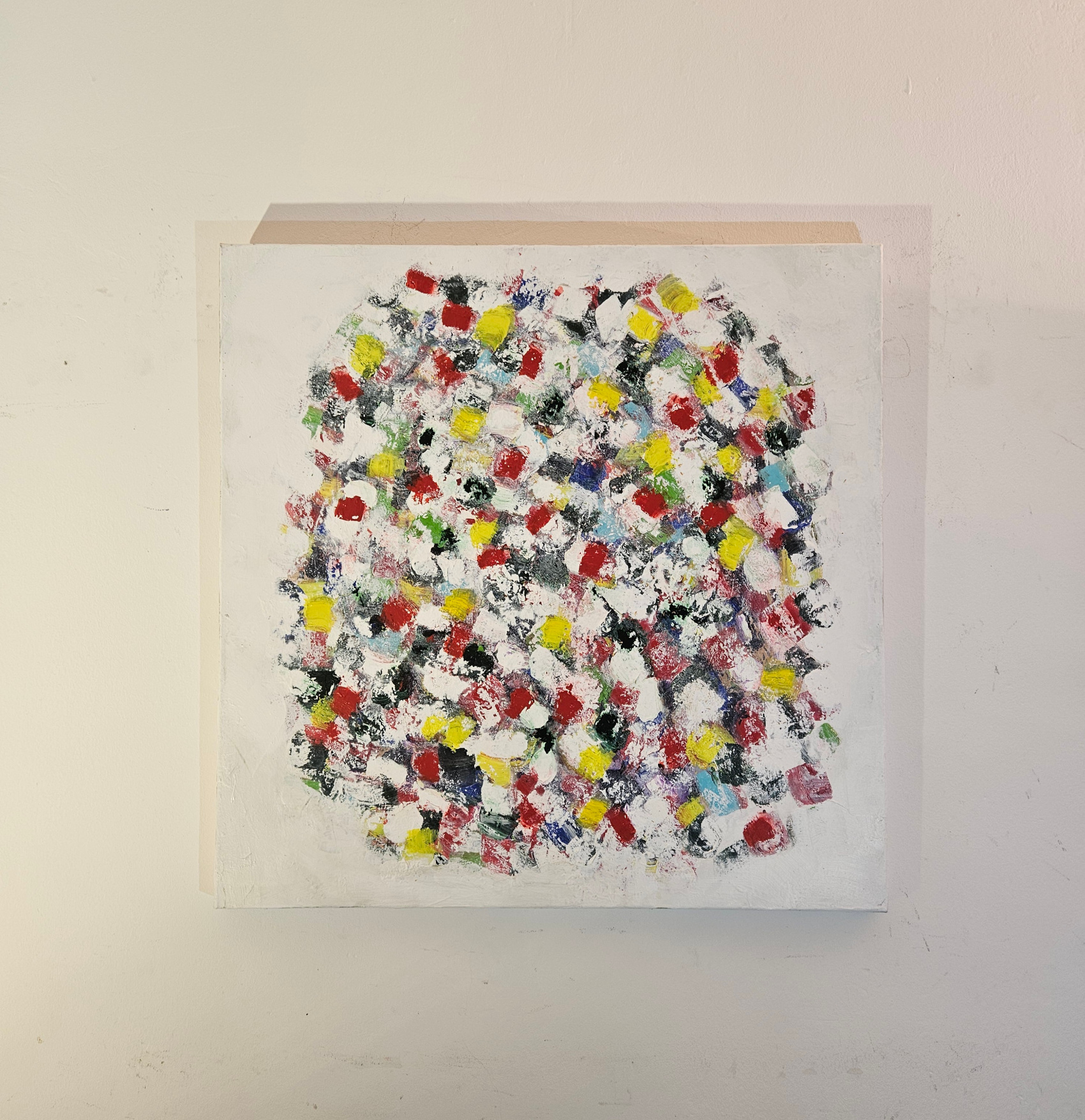 Abstraction explosion de couleurs 4, acrylique sur toile 80x80cm – Image 2