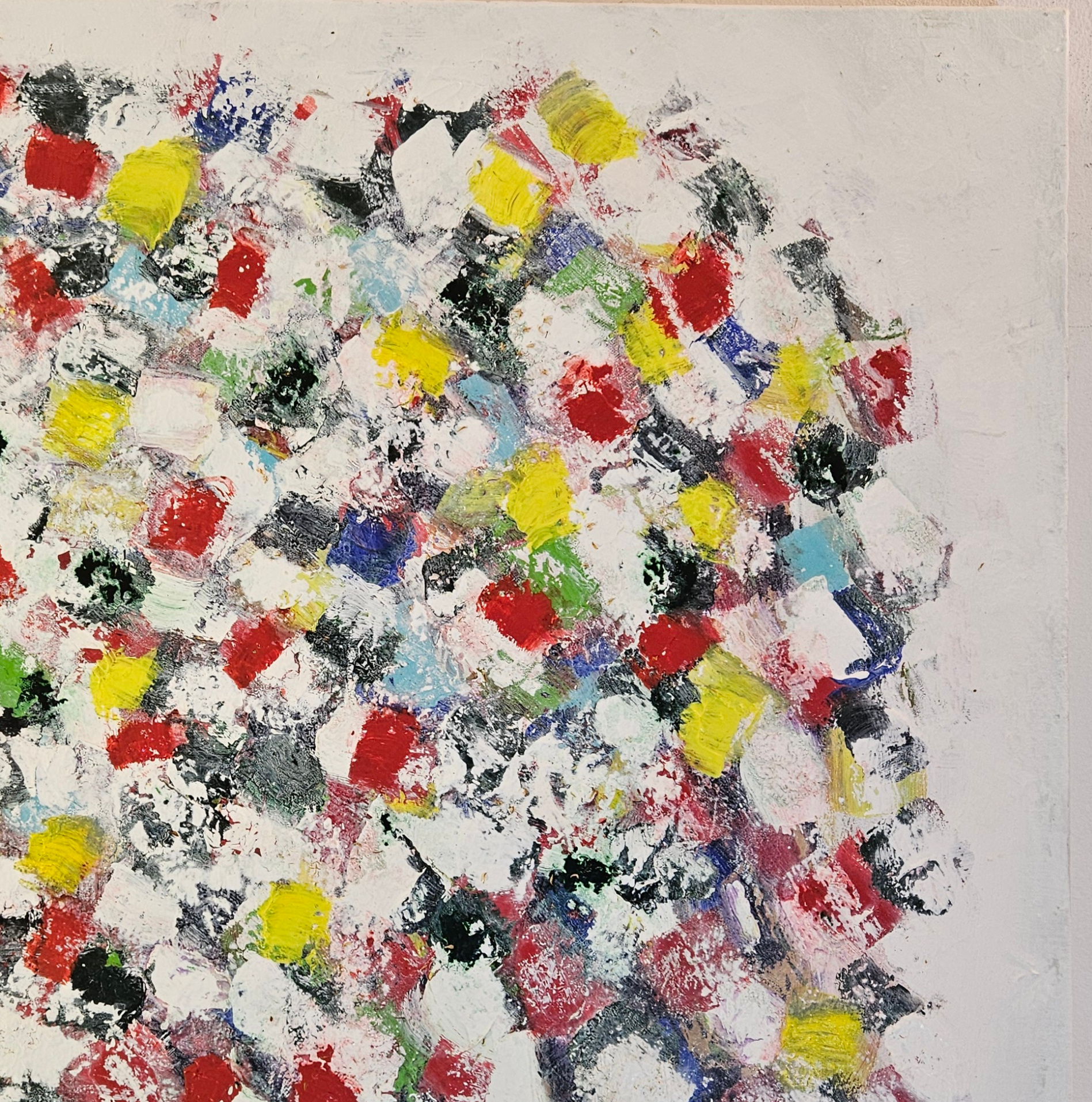 Abstraction explosion de couleurs 4, acrylique sur toile 80x80cm – Image 4