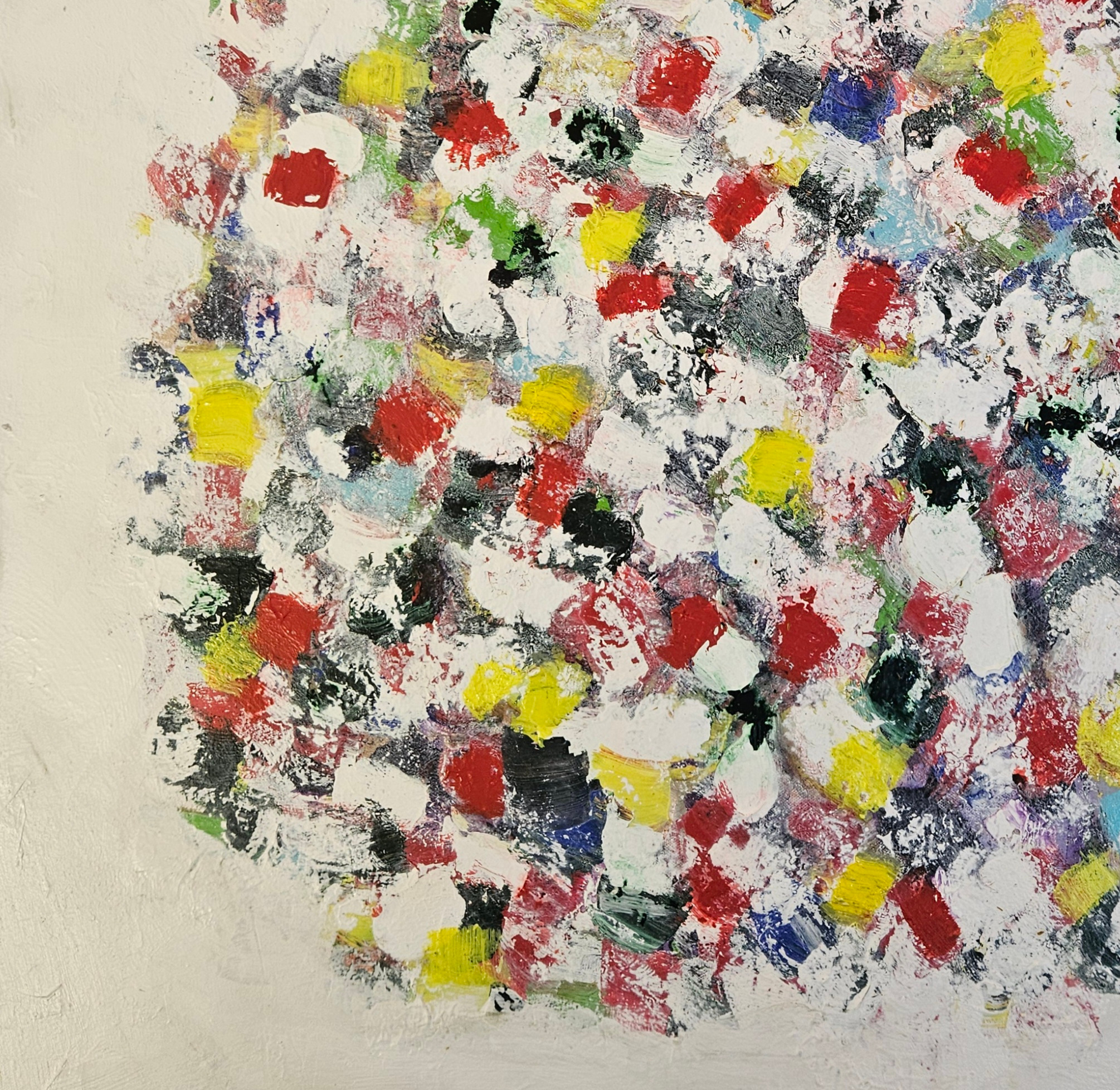 Abstraction explosion de couleurs 4, acrylique sur toile 80x80cm – Image 5
